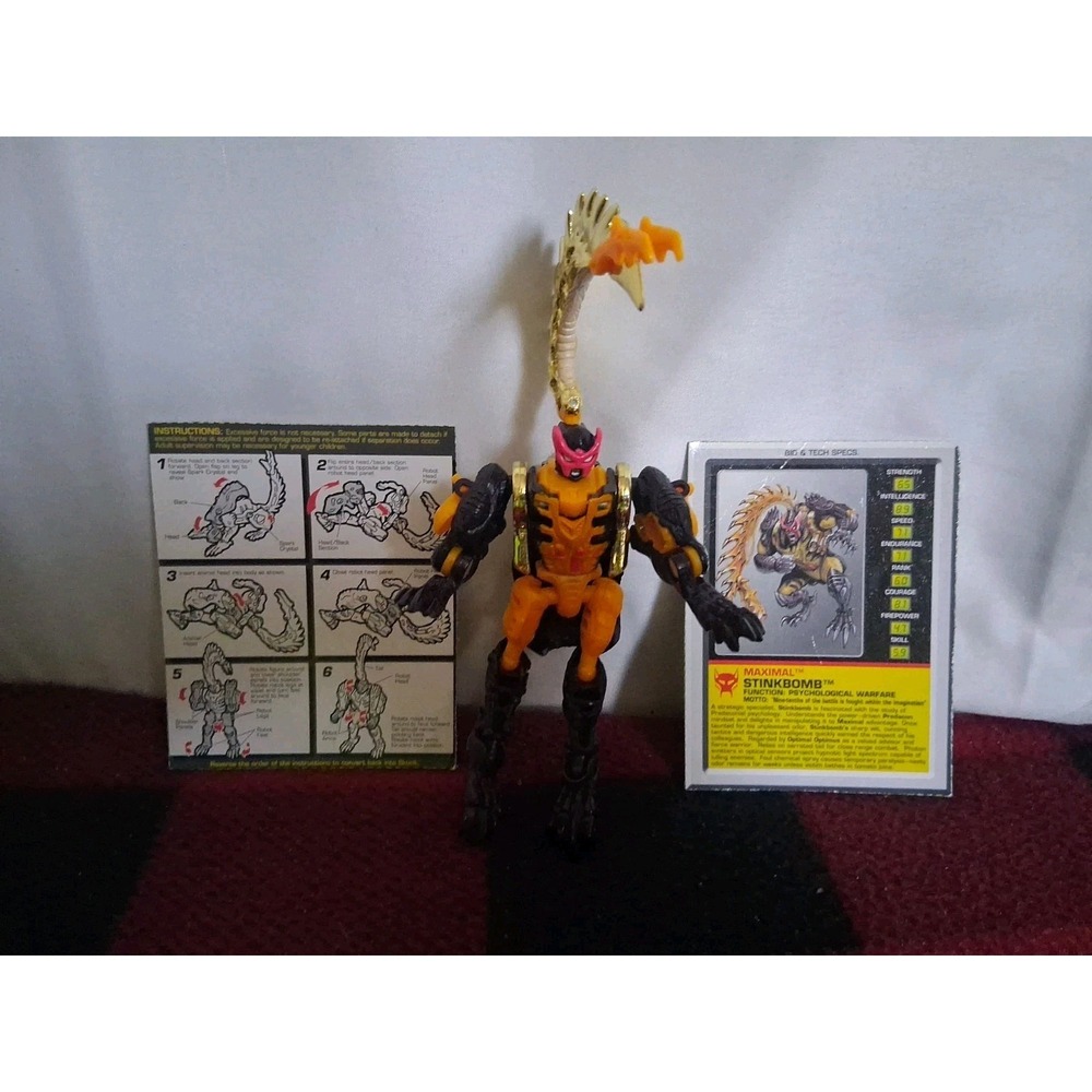 Transformers Beast Wars Transmetals 2 Stinkbomb, 1999, Basic Complete Vintage